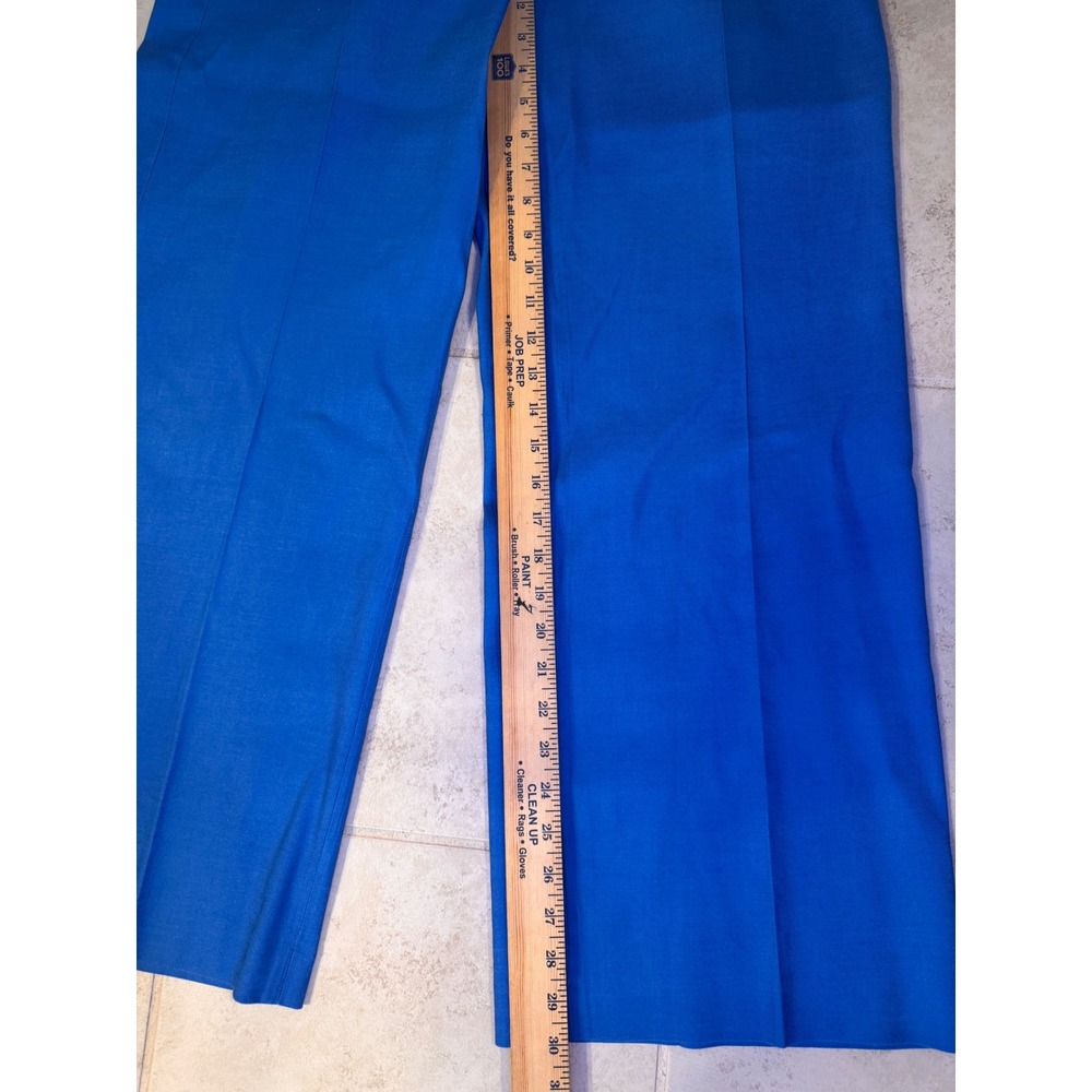 Ann Taylor Cobalt Blue Wide Leg Linen Blend Trousers Pants 590653 Womens 8 - Picture 5 of 10